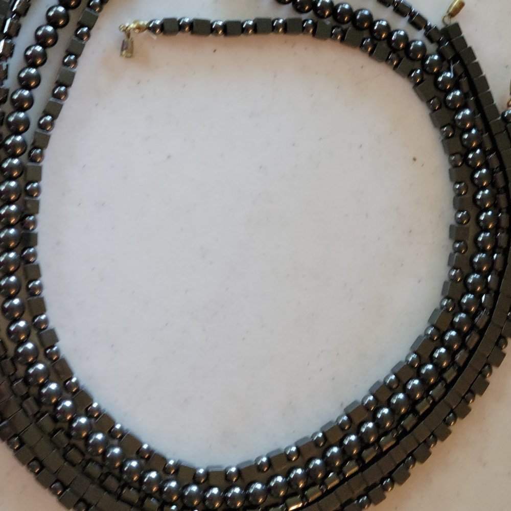 Hematite Necklaces and Bracelet